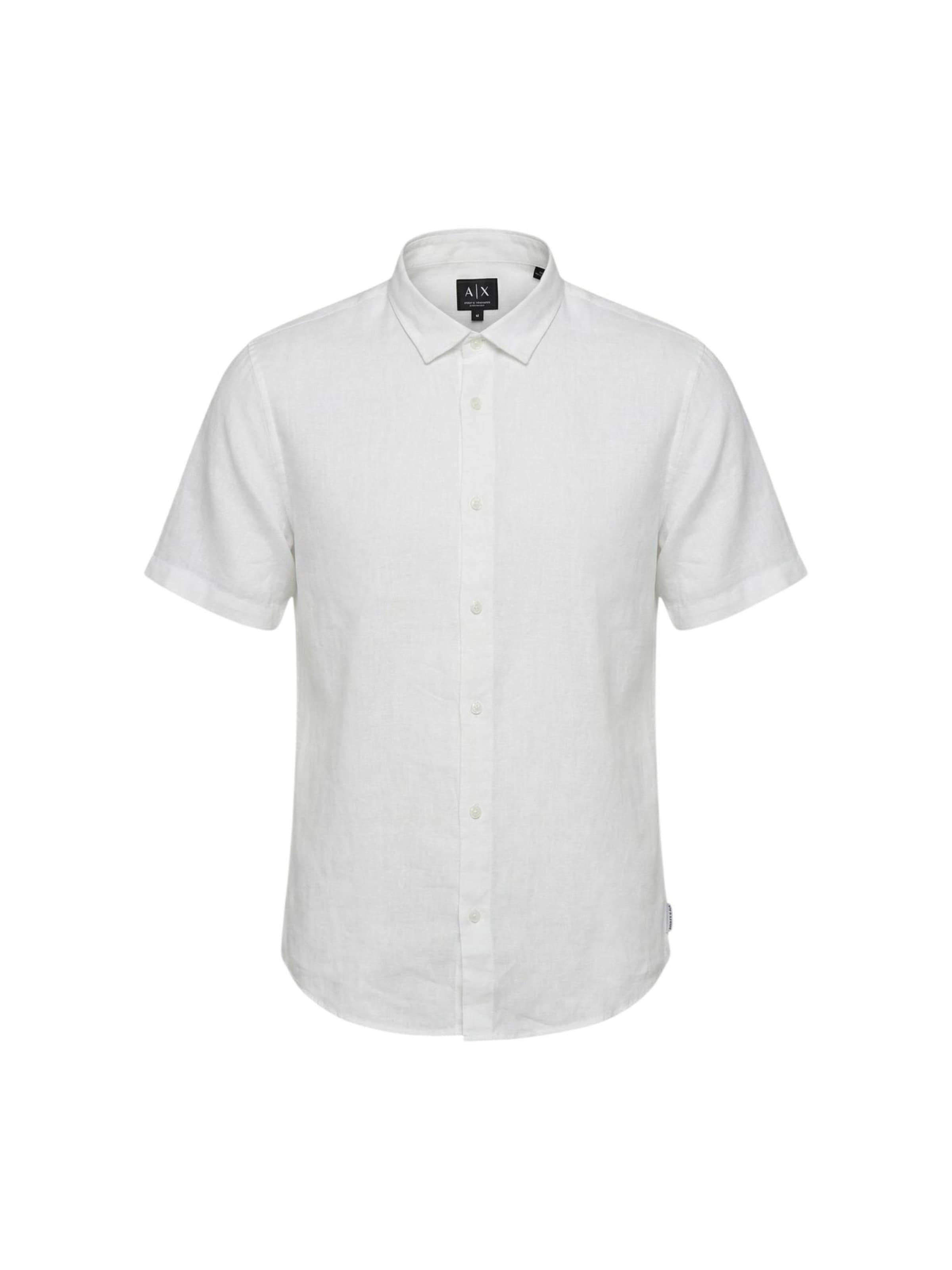 ARMANI EXCHANGE Regular fit Button Up Shirt 'XM001223 AF14619' in White: front
