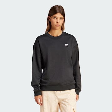 ADIDAS ORIGINALS Sweatshirt 'Trefoil Loose Crew' in Black: front