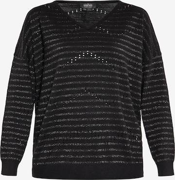 Pull-over usha BLACK LABEL en noir : devant