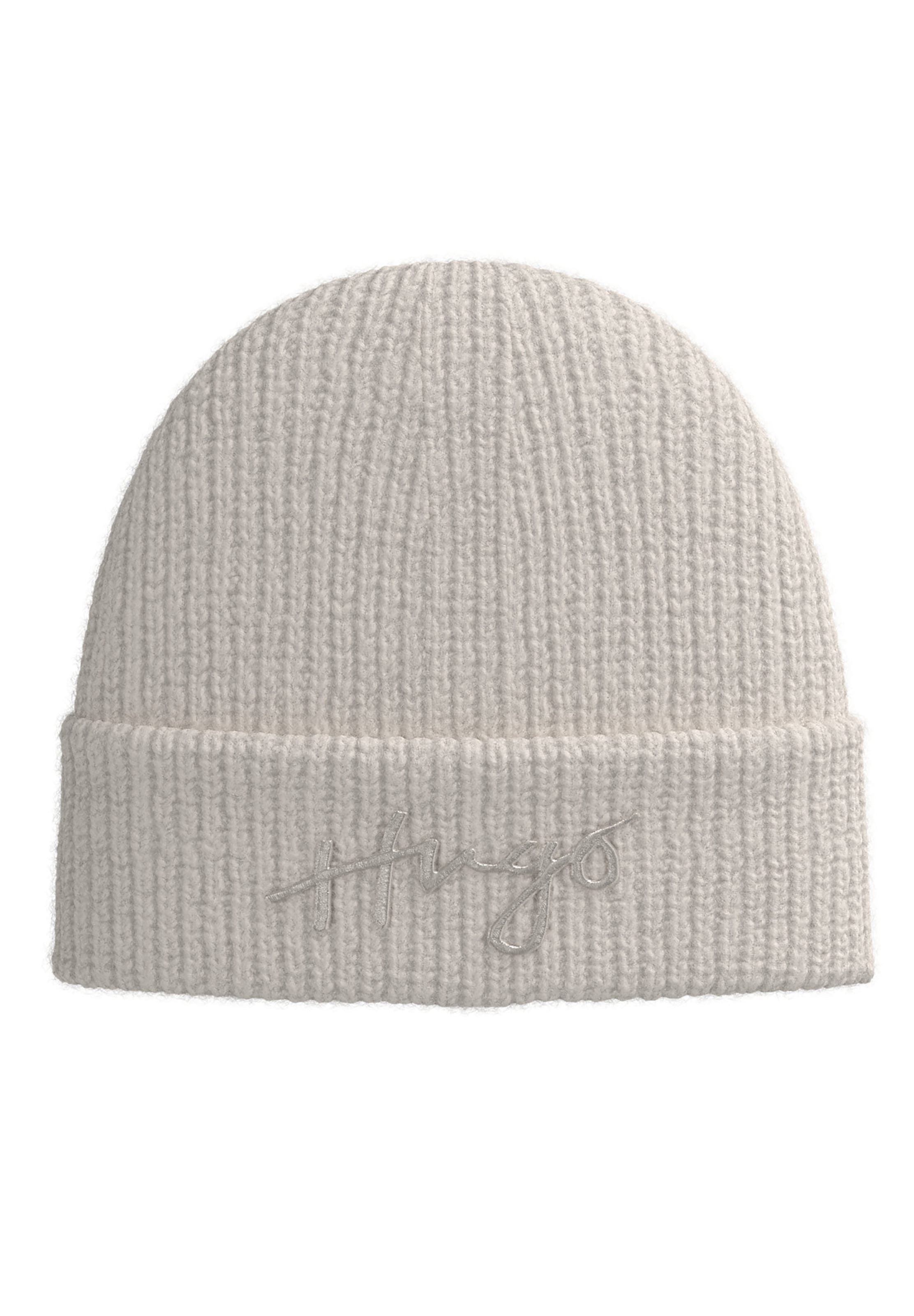 HUGO Beanie 'Socialy' in White: front