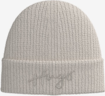 HUGO Beanie 'Socialy' in White: front