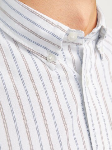 JACK & JONES Regular fit Button Up Shirt 'JPRBLUBrook' in White