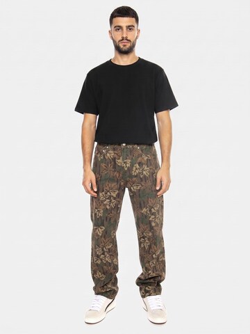 Obey Baggy Jeans 'Hardwork' i blandingsfarvet: forside