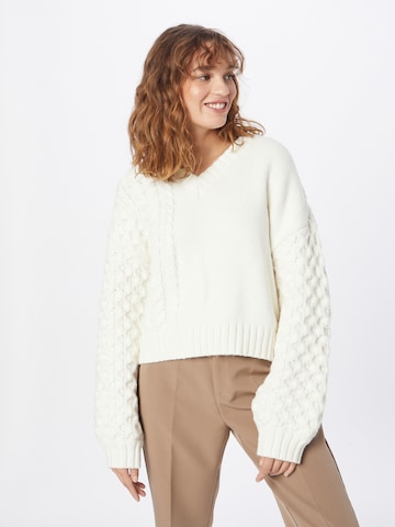 Pullover 'Power' di Oval Square in beige: frontale