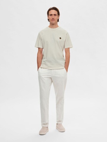T-Shirt SELECTED HOMME en beige