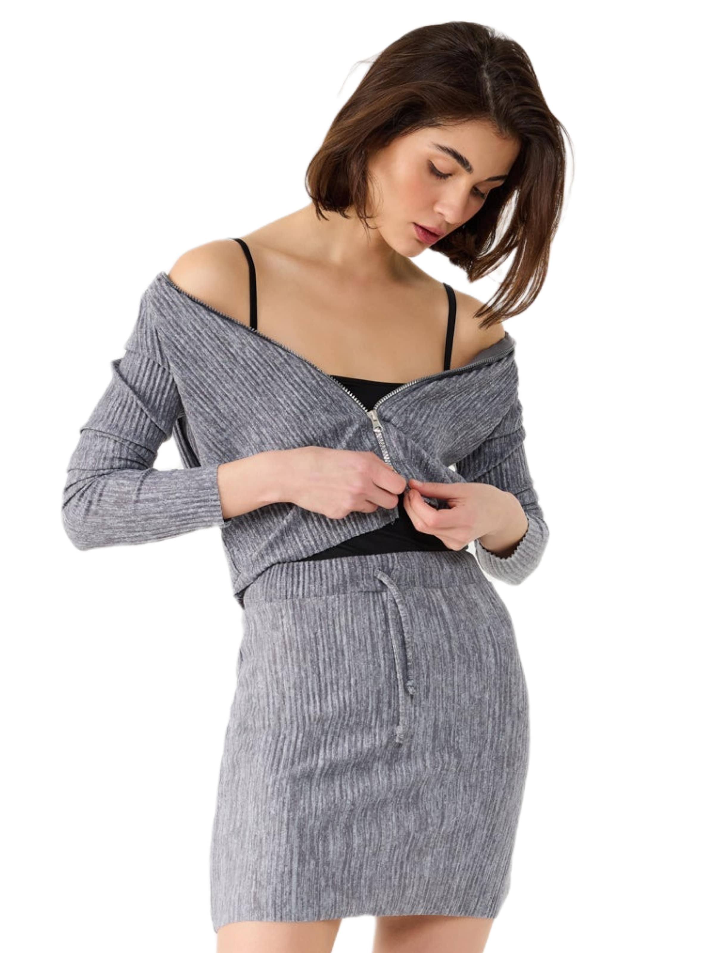 No Matter What Strickjacke in Grau