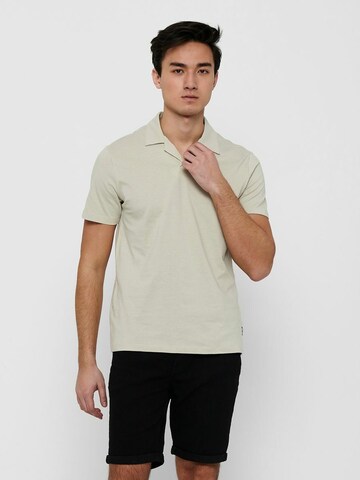 Only & Sons Shirt 'Abraham' in Grey: front