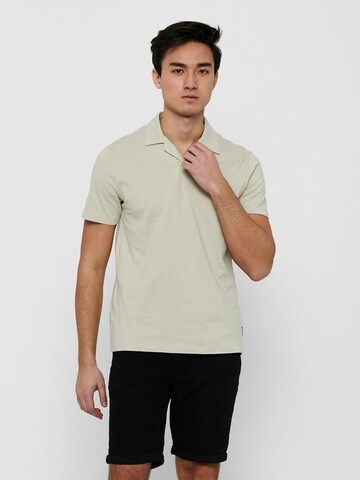 Only & Sons Shirt 'Abraham' in Grijs: voorkant