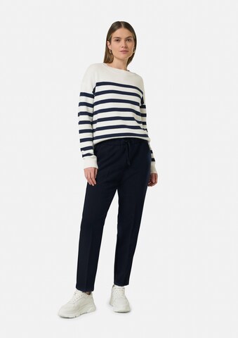 comma casual identity Tapered Trousers with creases in Blue: front