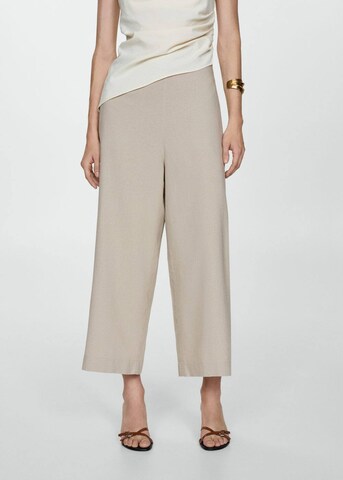 MANGO Loosefit Hose 'Linovis' in Beige: Vorderseite