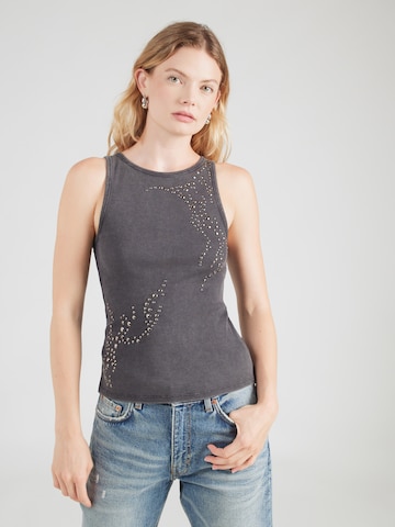 WEEKDAY - Top 'Bobby' em cinzento: frente