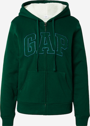 GAP Кофта на молнии 'HERITAGE' в Зеленый: спереди
