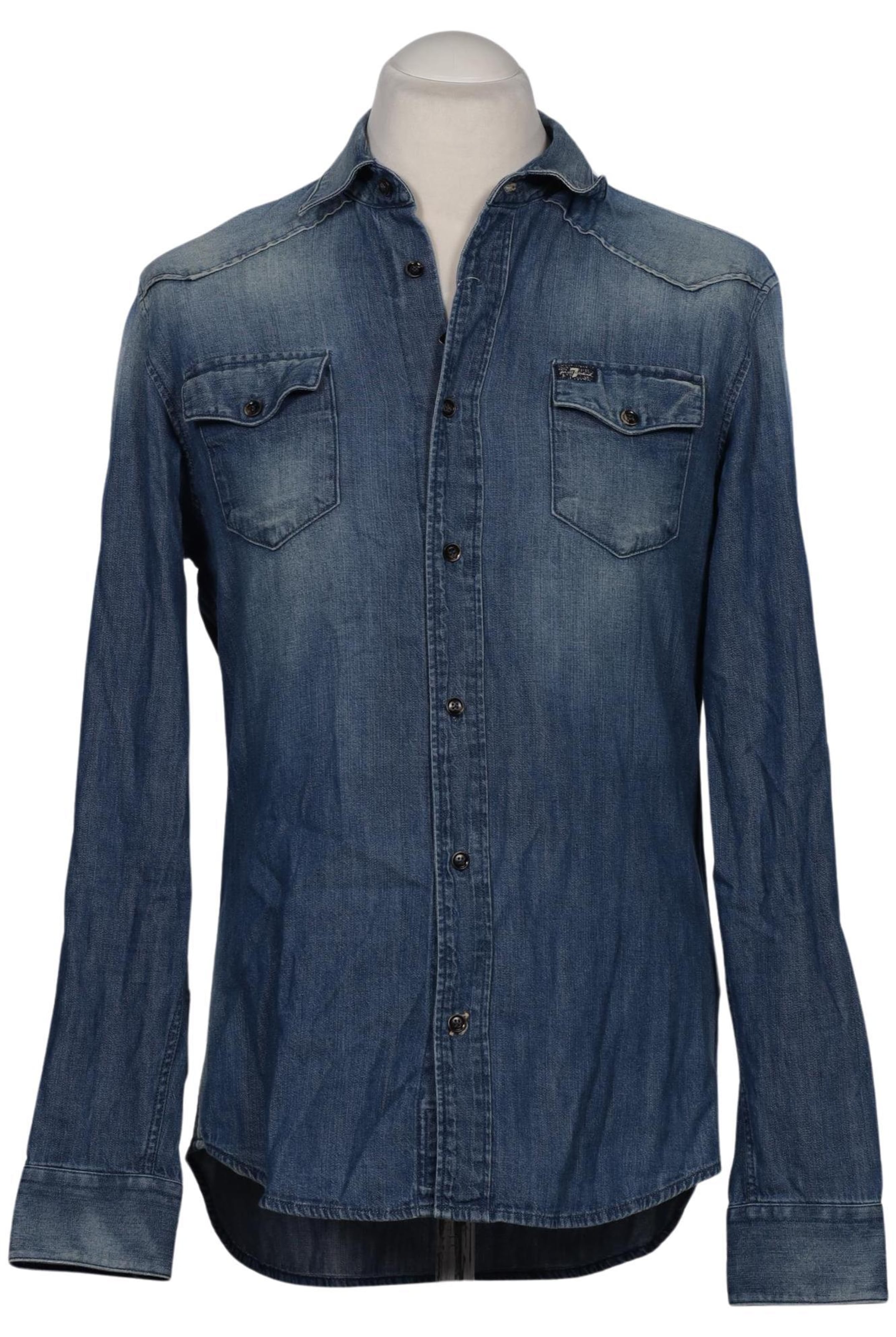 7 for all mankind Hemd M in Blau: Vorderseite