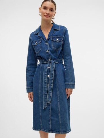 VERO MODA Платье-рубашка 'VMTelly' в Синий: спереди
