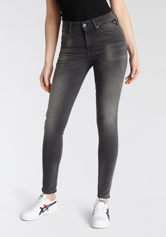 REPLAY Skinny Jeans in Zwart: voorkant