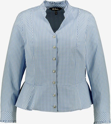 Ulla Popken Blouse in Blauw: voorkant