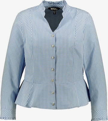 Ulla Popken Blouse in Blauw: voorkant