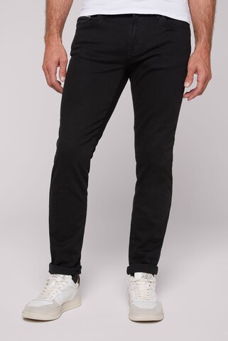 CAMP DAVID Regular Jeans in Black: front