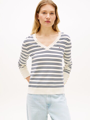 TOMMY HILFIGER Pullover in Weiß