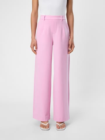 OBJECT Wide leg Trousers 'LISA' in Pink: front