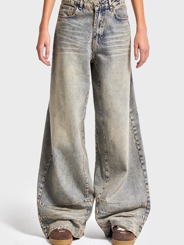 IT'S BASIC - Pierna ancha Vaquero 'Wide Mid Rise Jeans (Lenght 30)' en azul