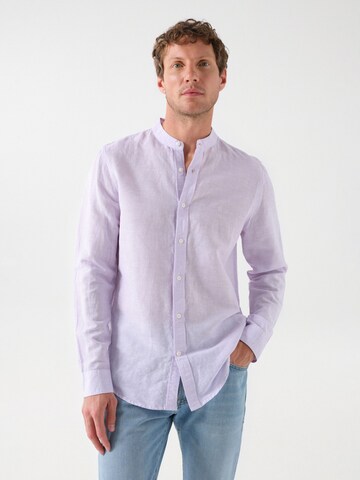 Salsa Jeans Slim fit Button Up Shirt in Pink: front