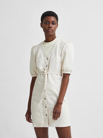 SELECTED FEMME Shirt Dress 'Sophia' in Beige: front