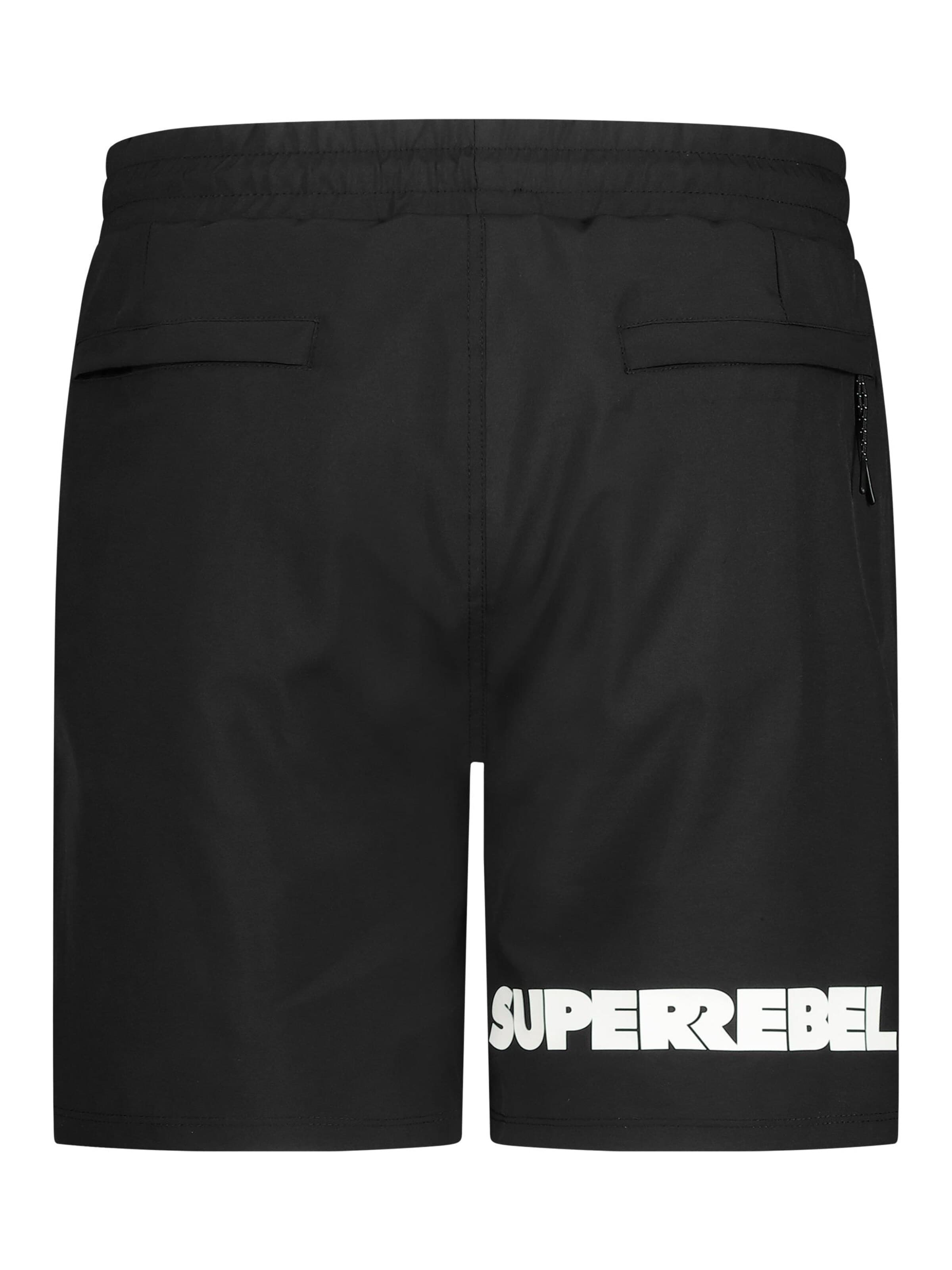 Pantaloncini da bagno 'JOHNNY' di SUPERREBEL® GEAR in nero