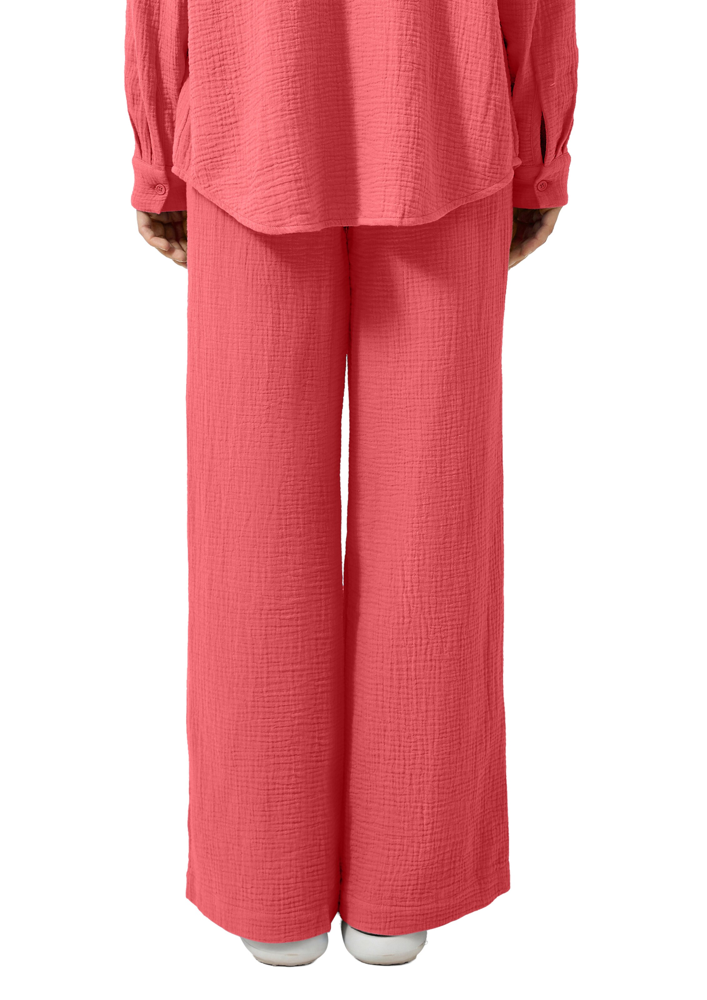 QS Wide Leg Housut värissä punainen