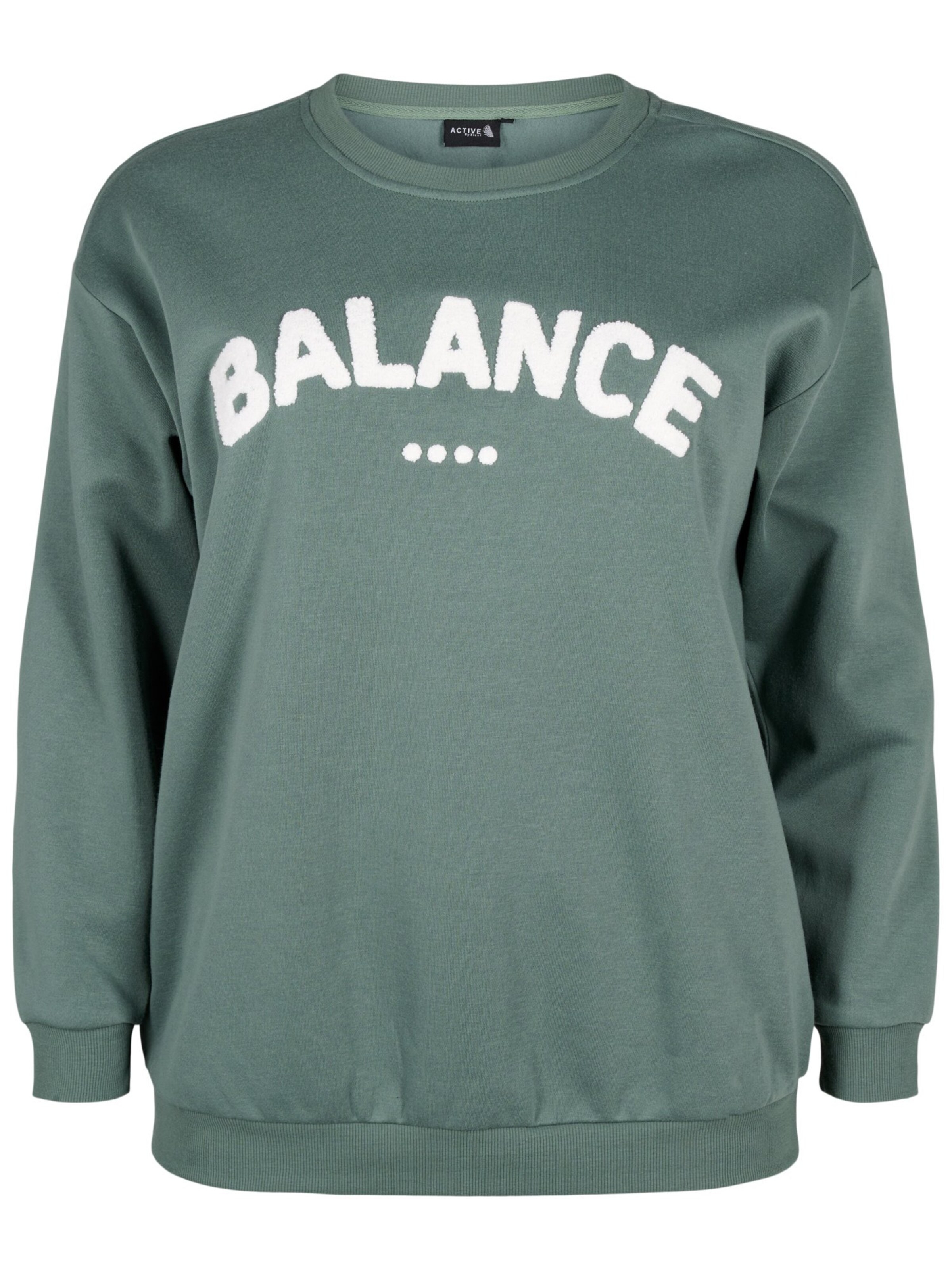Sweat-shirt 'Cannie' Active by Zizzi en vert : devant