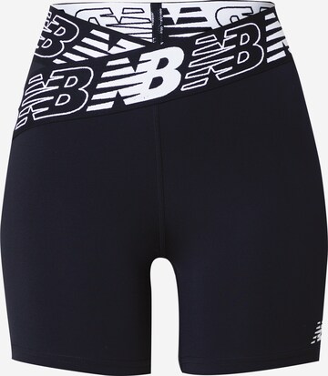 new balance Skinny Workout Pants in Black: front