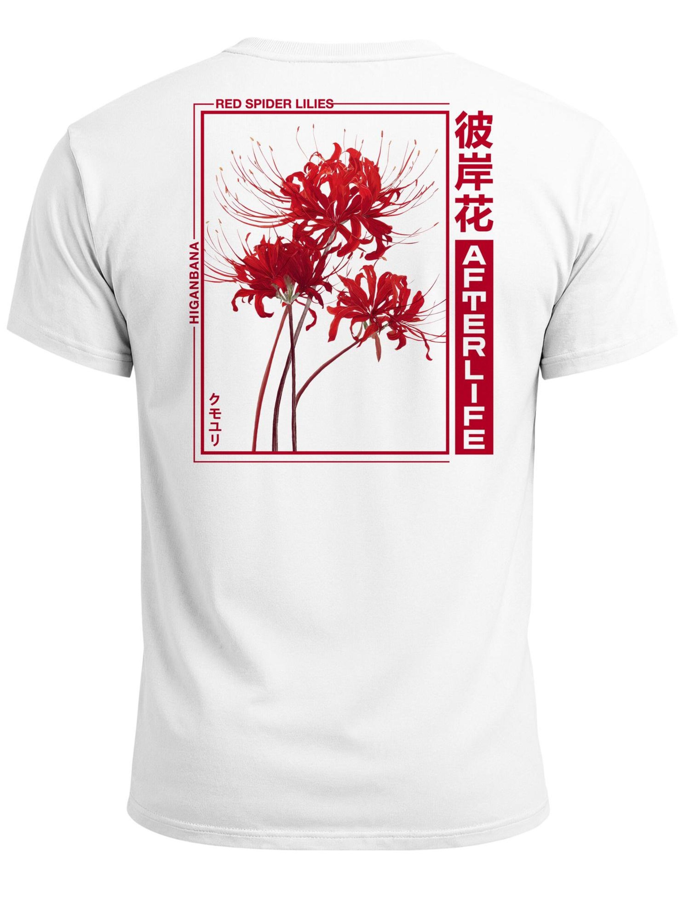 Neverless Shirt 'Spider Lilies' in White