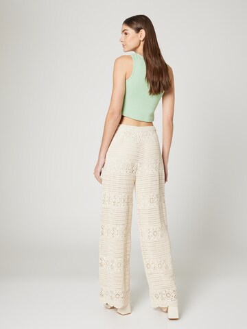 florence by mills exclusive for ABOUT YOU Loose fit Pants 'Meditate' in White