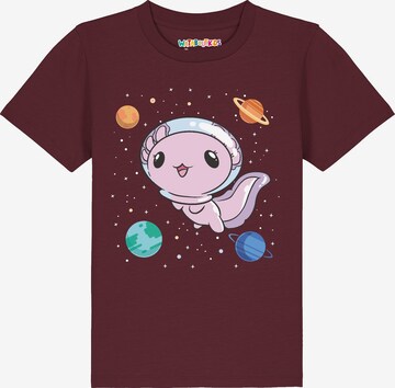 T-Shirt 'Axolotl in space' watabout.kids en rouge : devant