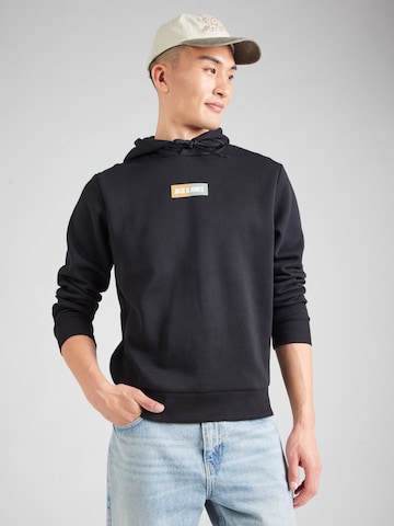 JACK & JONES Sweatshirt 'JJPAN' in Zwart: voorkant