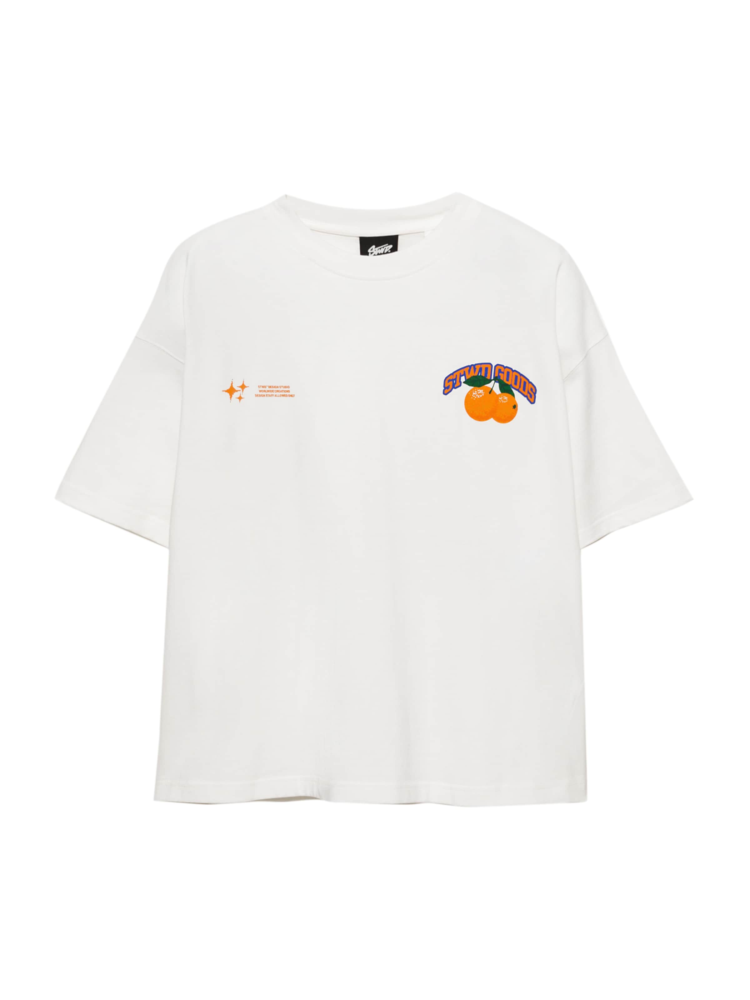 Pull&Bear Shirt in Royal blue / Orange / White, Item view