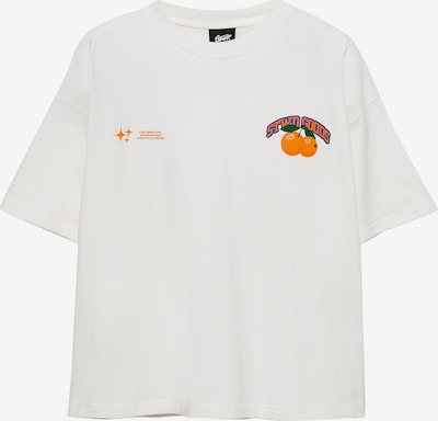 Pull&Bear Majica u kraljevsko plava / narančasta / bijela, Pregled proizvoda