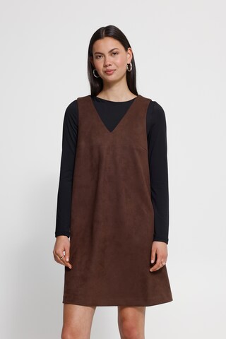 Robe ICHI en marron : devant