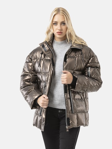 CIPO & BAXX Winterjas 'WM142' in Bruin: voorkant