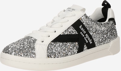 Kate Spade Niske tenisice 'K As In Kate Glitter Court Sneakers' u crna / srebro / bijela, Pregled proizvoda