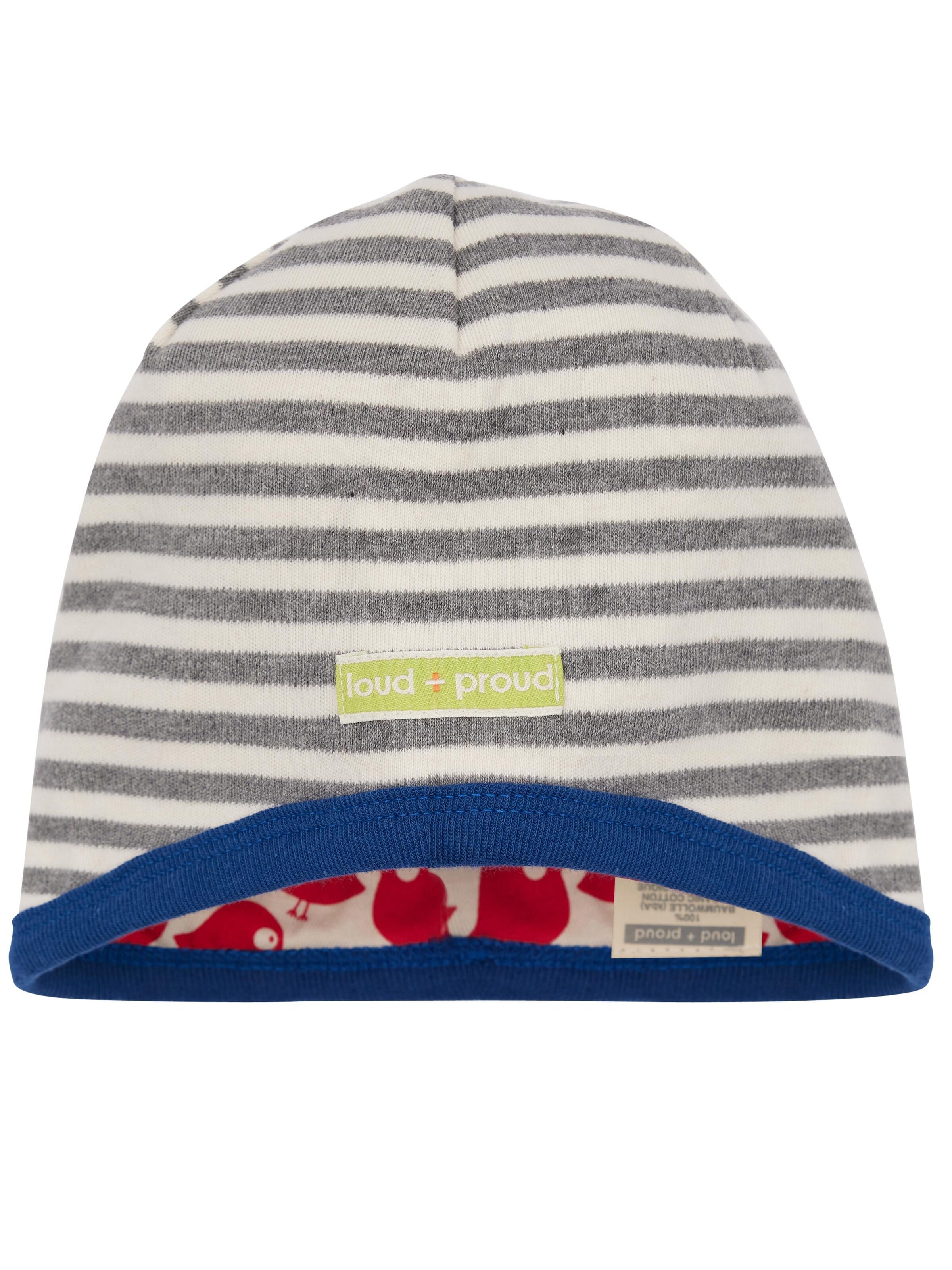 loud + proud Beanie in Grey: front
