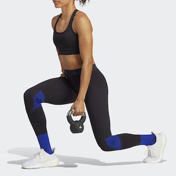 ADIDAS PERFORMANCE Skinny Workout Pants 'Techfit Recharge' in Black