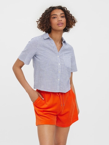 VERO MODA Blouse 'JILY' in Blauw: voorkant