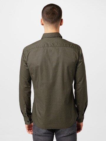 BOSS Black Regular fit Button Up Shirt 'ROAN' in Green