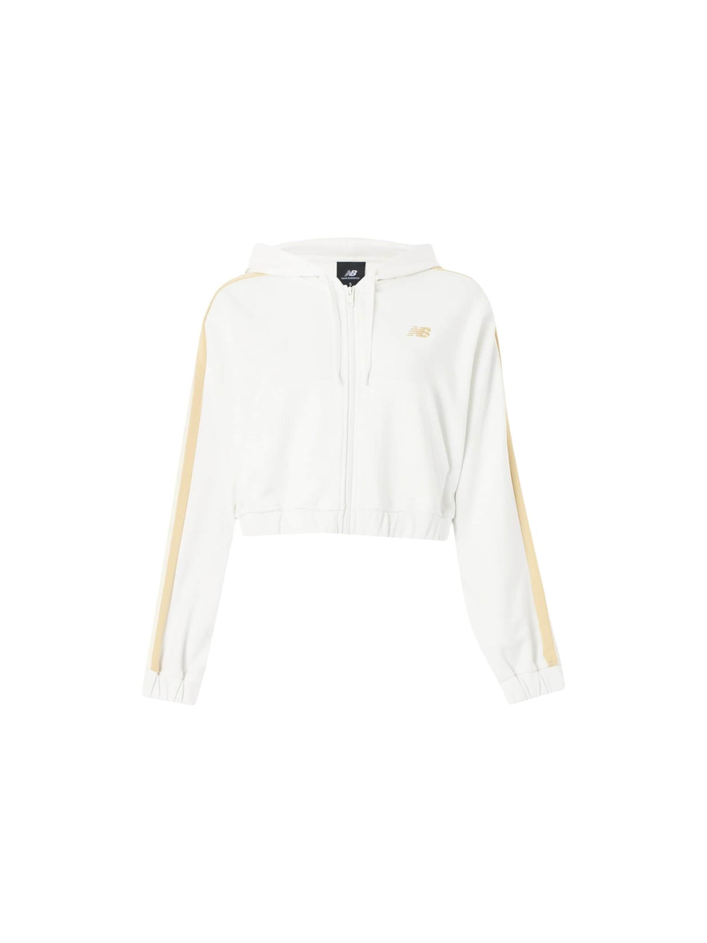 Giacca di felpa di new balance in bianco: frontale