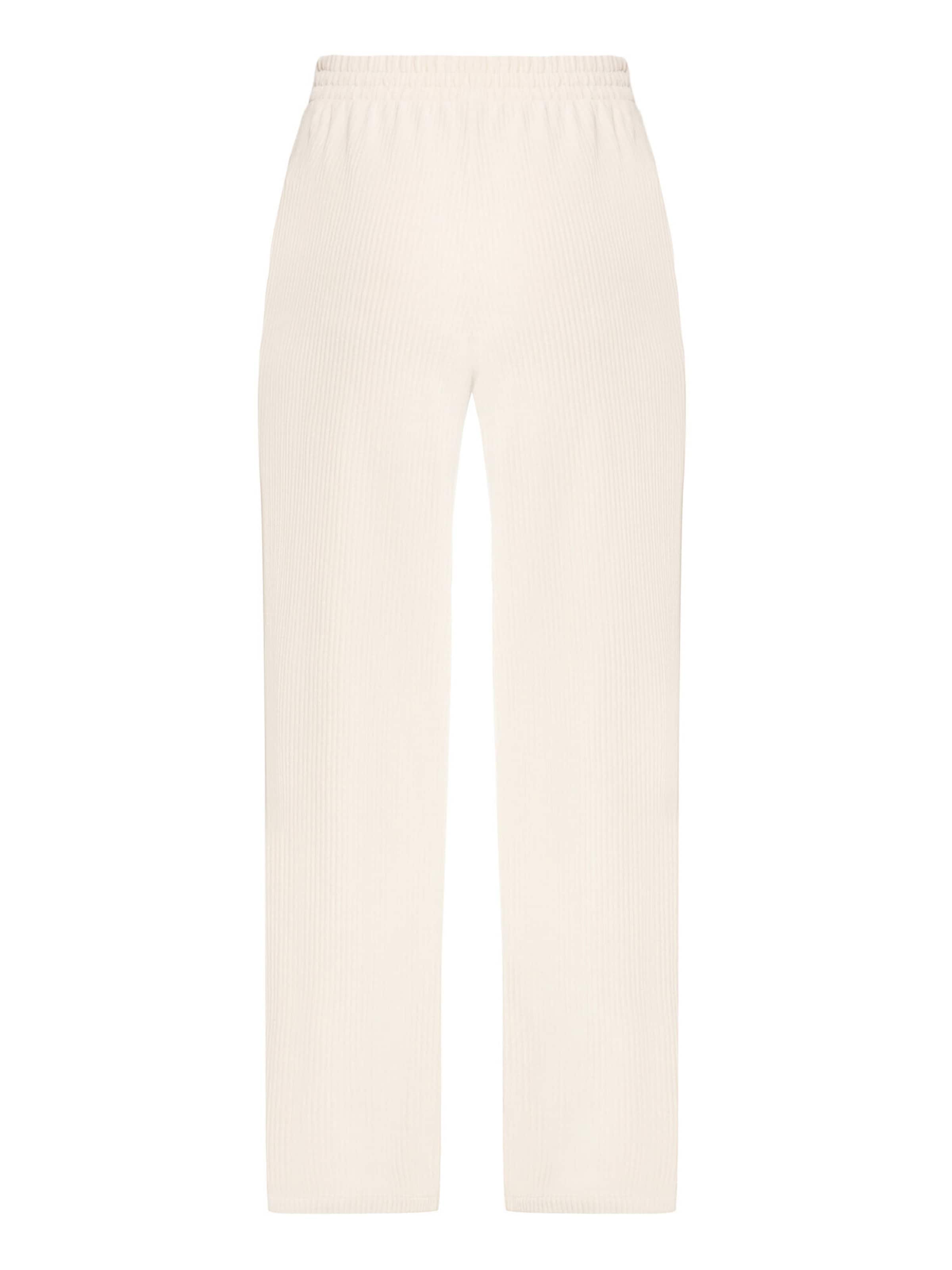 Cartoon Loosefit Palazzo-Hose mit Gummizug in Beige