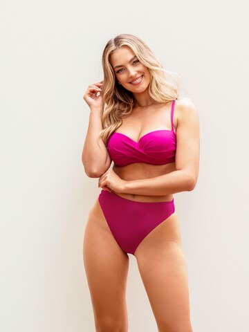 Lady Etna Push-up Badeanzug 'Alice-26/G 068' in Pink: Vorderseite