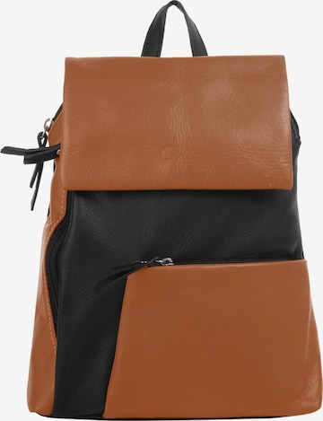 Cluty Backpack in Brown: front