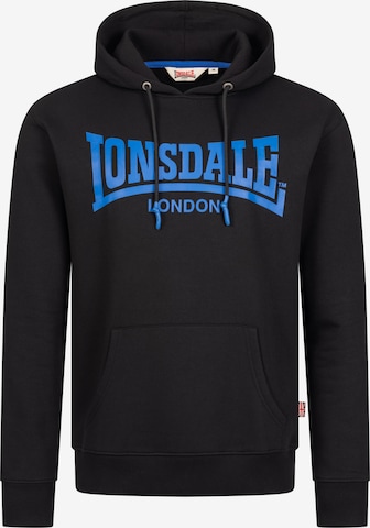 LONSDALE Collegepaita 'Chatsworth' värissä musta: etupuoli