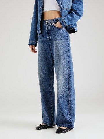 TOPSHOP Wide leg Jeans i blå: framsida